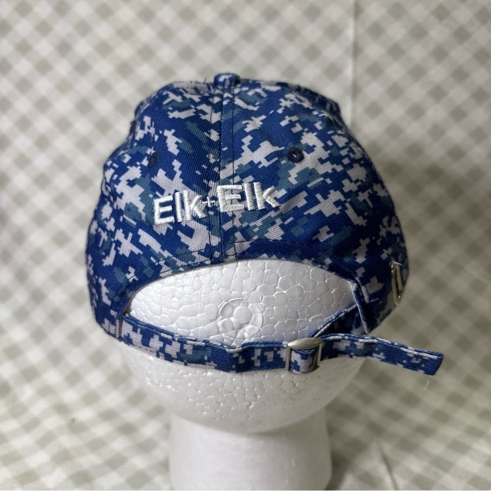 Columbus Blue Jackets NHL Blue Digital Camo Strapback Adjustable Hat SGA Rare! - Picture 3 of 6